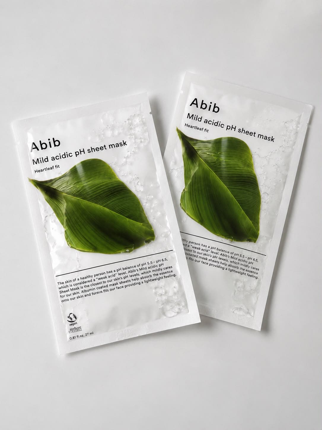 Abib Mild Acidic pH Sheet Mask — Heartleaf Fit